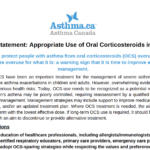 Position Statement: Appropriate Use of Oral Corticosteroids in Asthma